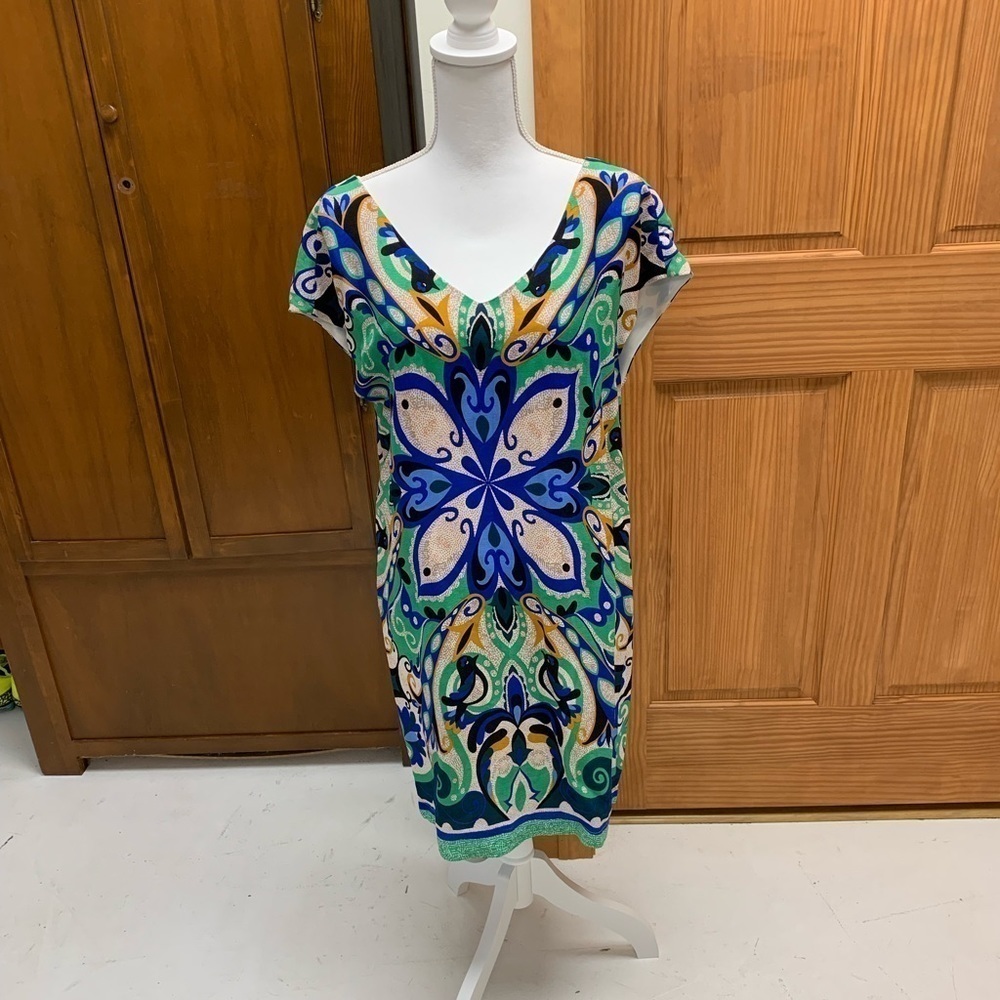 MAEVE ANTHROPOLOGIE shift dress SM 18in pit pit L-35 lined